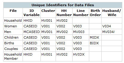 Unique Case Identifiers for Data Files