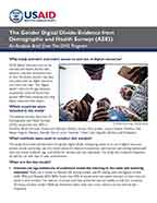 Cover of The Gender Digital Divide: Evidence from Demographic and Health Surveys (AS83)- Analysis Brief (English)