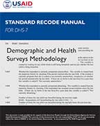 Cover of DHS Recode Manual (English)