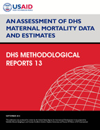 Cover of An Assessment of DHS Maternal Mortality Data and Estimates (English)