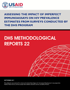 Cover of Assessing the Impact of Imperfect Immunoassays on HIV Prevalence Estimates from Surveys Conducted by The DHS Program (English)