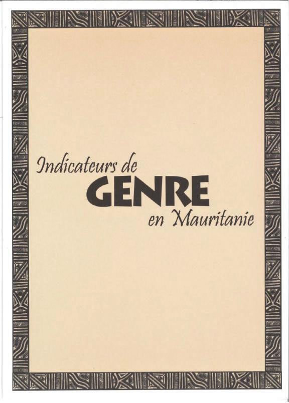 Cover of Indicateurs de Genre en Mauritanie (French)
