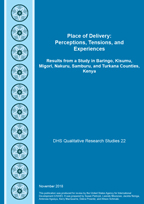 Cover of Place of Delivery: Perceptions, Tensions, and Experiences (English)
