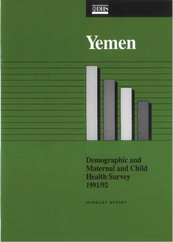 Cover of Yemen DHS, 1991-92 - Summary Report (English)