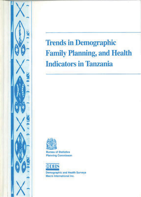 Cover of Trends in Demographic, Family Planning, and Health Indicators in Tanzania (English)