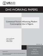 Cover of Contextual Factors Influencing Modern Contraceptive Use in Nigeria (English)