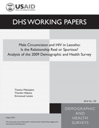 Cover of Male Circumcision and HIV in Lesotho: Is the Relationship Real or Spurious? Analysis of the 2009 Demographic and Health Survey (English)