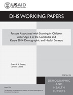 Cover of Factors Associated with Stunting in Children under Age 2 in the Cambodia and Kenya 2014 Demographic and Health Surveys (English)