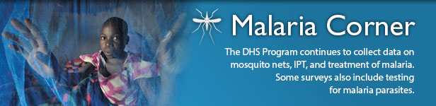 The DHS Program continues to collect data on mosquito nets, IPT, and treatment of malaria. Some surveys also include testing for malaria parasites. 
